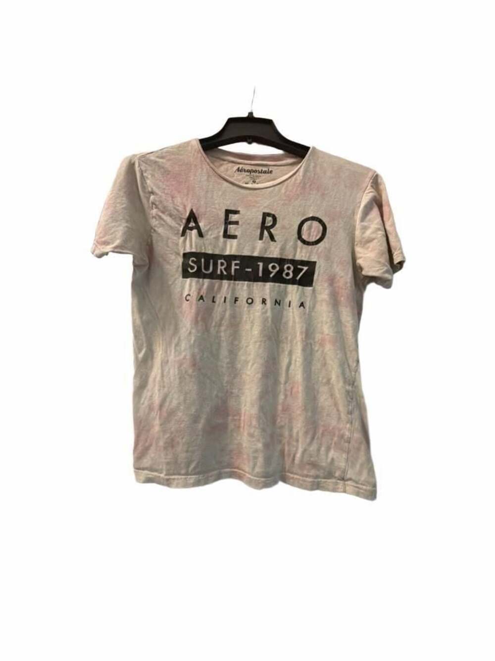 Aeropostale Mens Surf 1987 California Charcoal Graphic T-Shirt Size Small